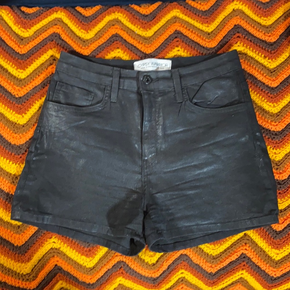 Faux Leather Coated Shorts